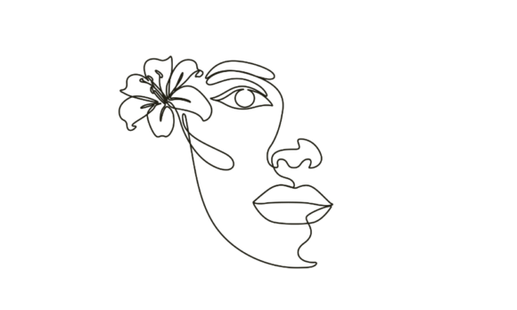 Download Animated Woman with Lily Flower Head. - Premium Resources