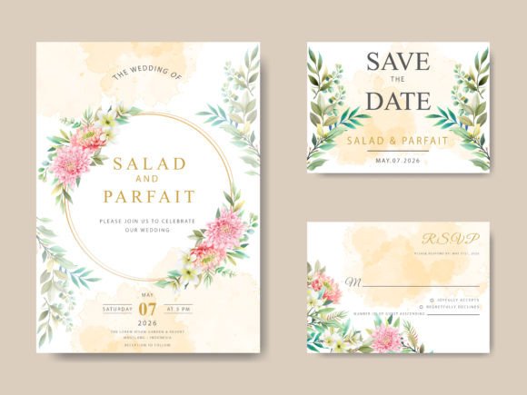 Download Beautiful Floral Wedding Invitations - Wedding Collection