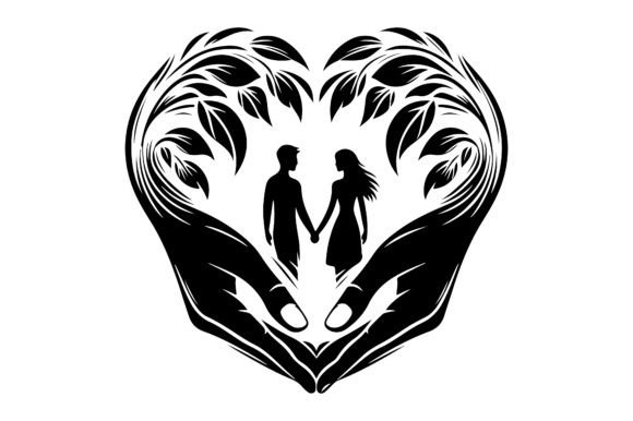 Download Couple Heart Shape SVG - Premium Resources